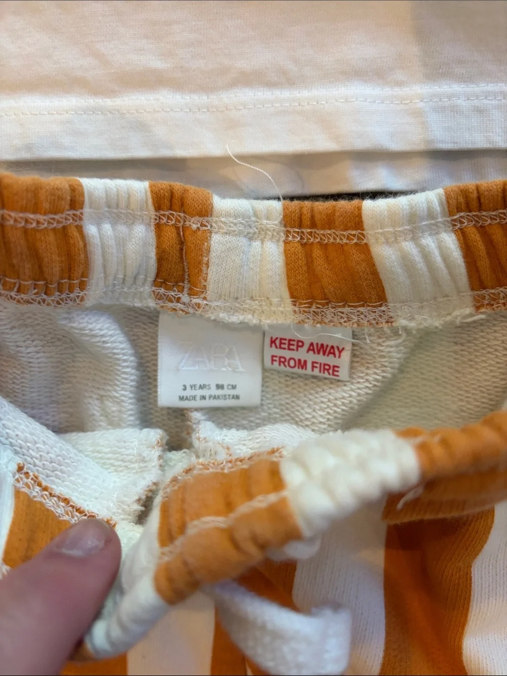 Zara Orange and White Striped Kids Matching Set